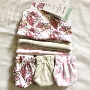 BABY KISS 6 pc. Cap & Mittens Set | 0-3 months